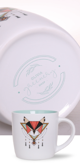 Druck auf dem Becherboden außen