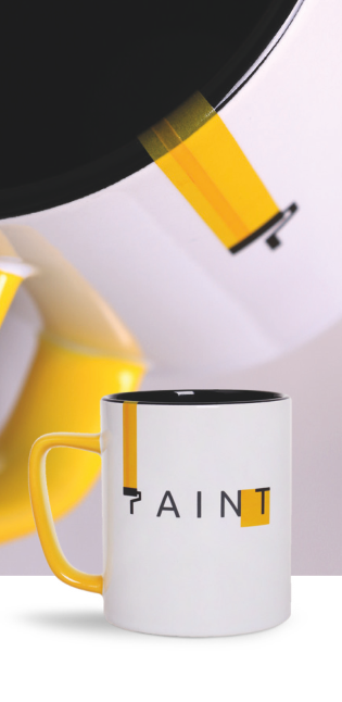 Druck über den Becherrand